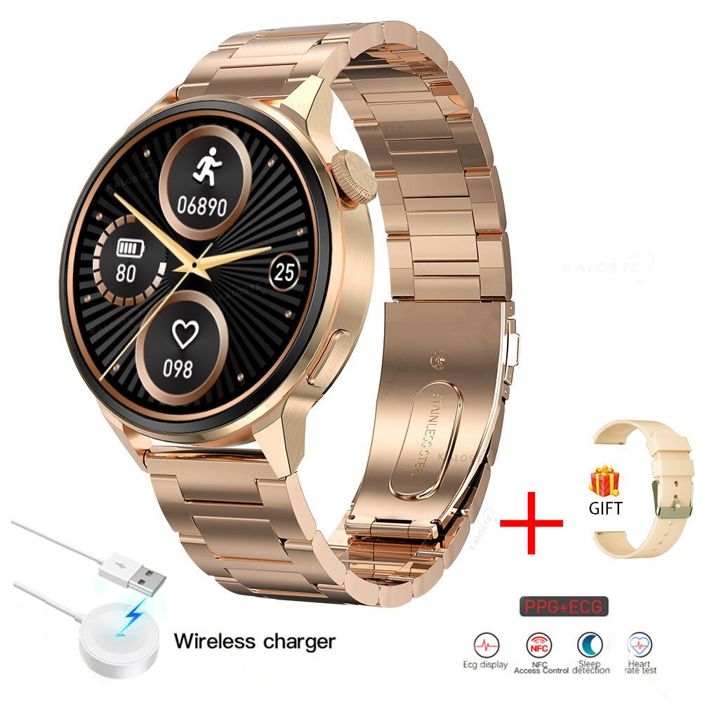 2022 New NFC Smart Watch Men Smart Bluetooth Call Sport GPS Track Smartwatch Women Heart Rate ECG PPG Smartwatch For Android ios - Executive-Skincare