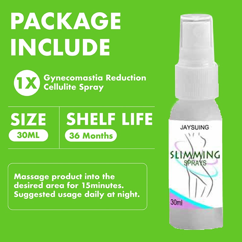 2pcs Gynecomastia Cellulite Reduction Spray Muscle Accelerating Hardening Sprayer Natural Extracts Tighten Chest Muscle Fitness - Executive-Skincare