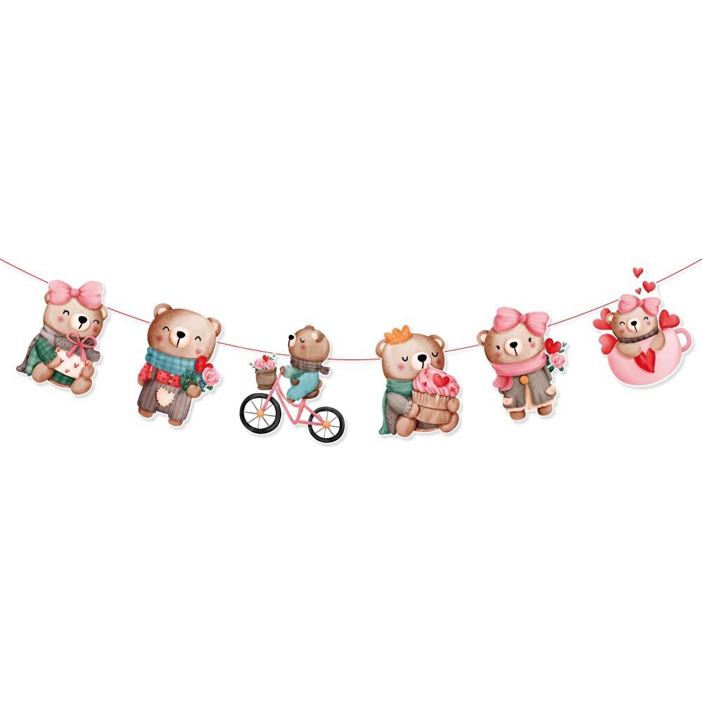 5pcs Love Bear Balloon include Big Bear Balloon and Mini Bear Balloon Birthday Valentines Party Wedding Decoration Bear Balloon - Executive-Skincare