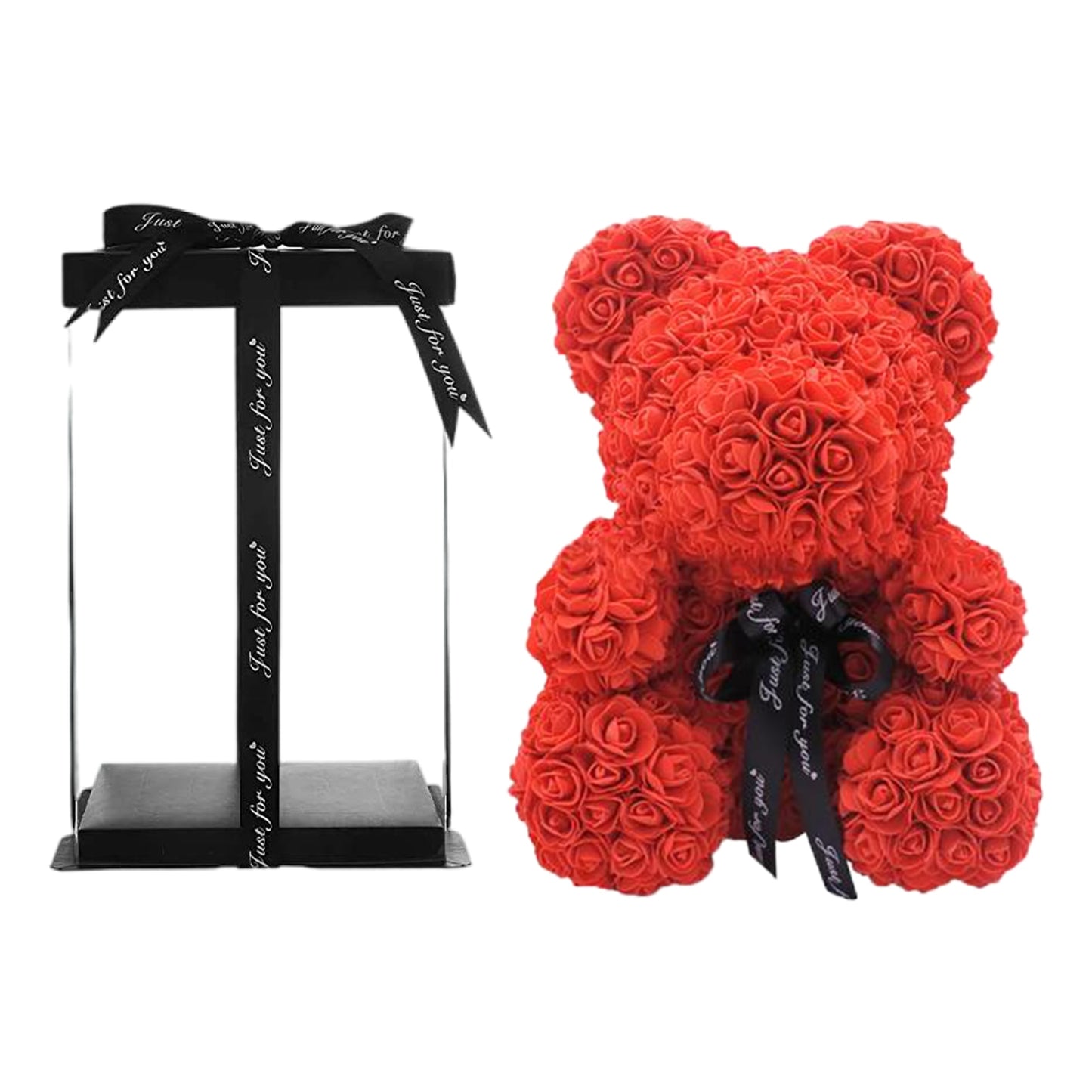 Valentines Day Gift Forever Teddy Bear Rose Artificial Flowers Gift Box Girlfriend Anniversary Xmas Birthday Gifts Wedding Party - Executive-Skincare