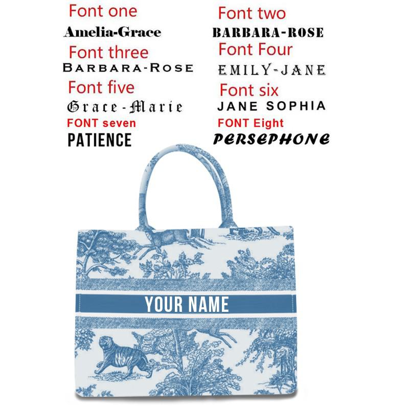 Spring Summer Personalized Fashion Printing Large Capacity Canvas Book Tote Bag With Name Women&#39;s Custom Commuter Shoulder Bag - Executive-Skincare