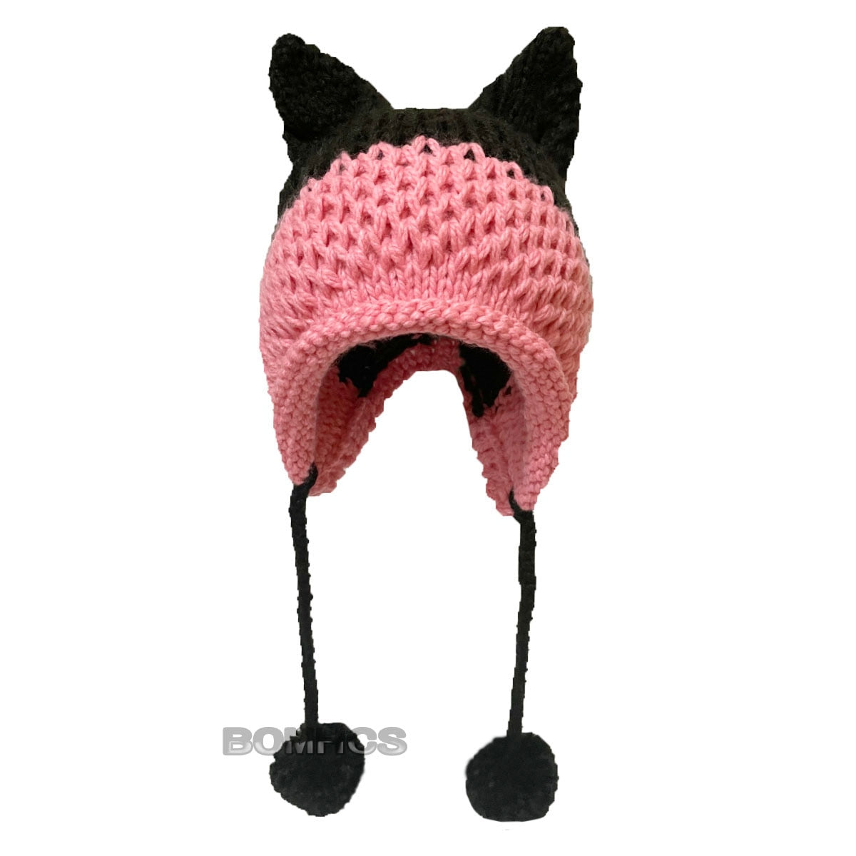 BomHCS Cute Fox Ears Beanie Winter Warm 100% Handmade Knit Hat - Executive-Skincare