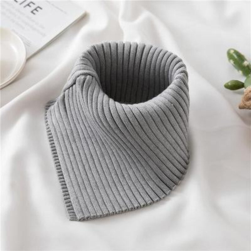 Autumn Winter Women&#39;s Scarf Wild Warm Protect Cervical Spine Stretch Knitted Fake Collar Wool High Neck Pullover Bib Female i39 - Executive-Skincare