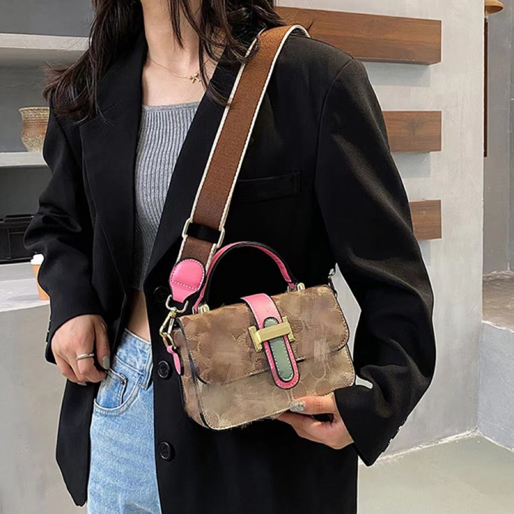 Luxury PU Leather Shoulder Crossbody Square Bags For Women  Vintage Women&#39;s Designer Small Flap Handbag Trend Female Armpit Bag - Executive-Skincare