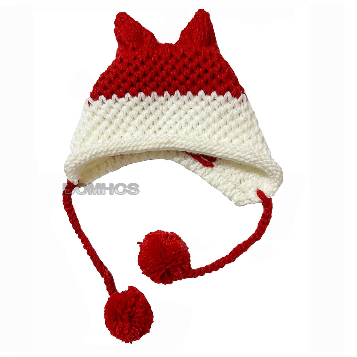 BomHCS Cute Fox Ears Beanie Winter Warm 100% Handmade Knit Hat - Executive-Skincare