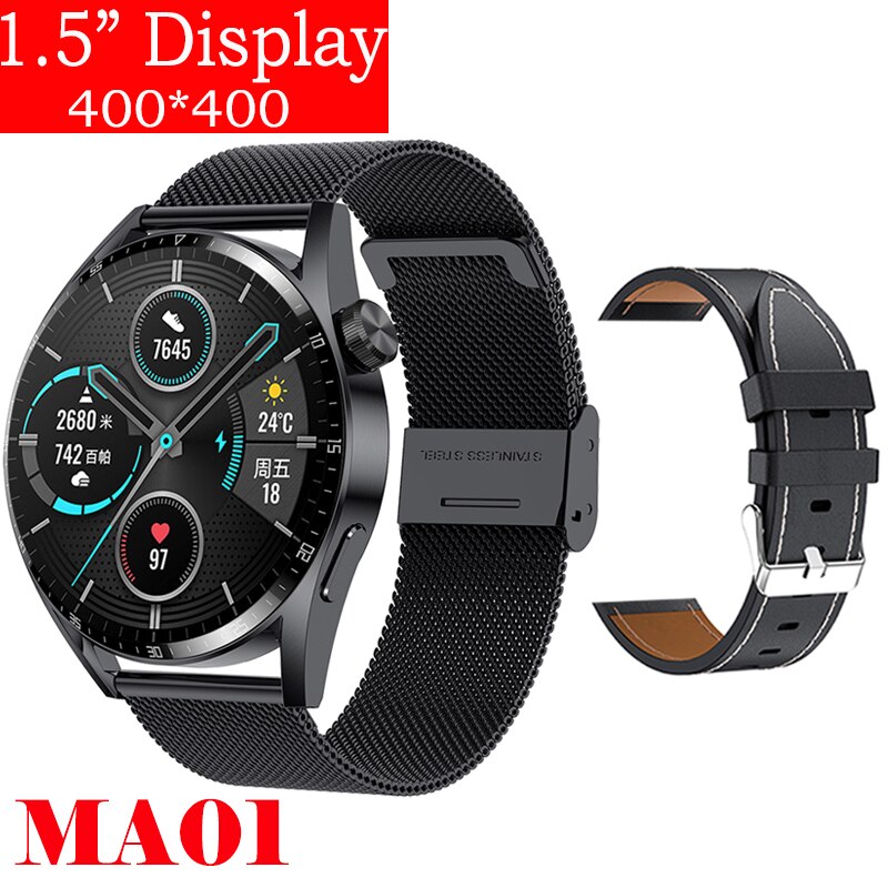 2022 Smart Watch Men Android GT3 1.5 inch Always Display Bluetooth Call IP68 Wateroproof Smartwatch for Men Huawei Xiaomi Iphone - Executive-Skincare