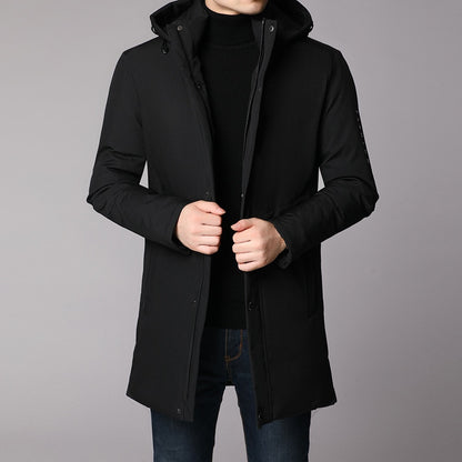 2022 New Brand Casual Fashion Hooded Men Long Parka Winter Jacket Heavy Thick Warm Outerwear Windbreaker Coats Man Clothes S-3XL - Executive-Skincare