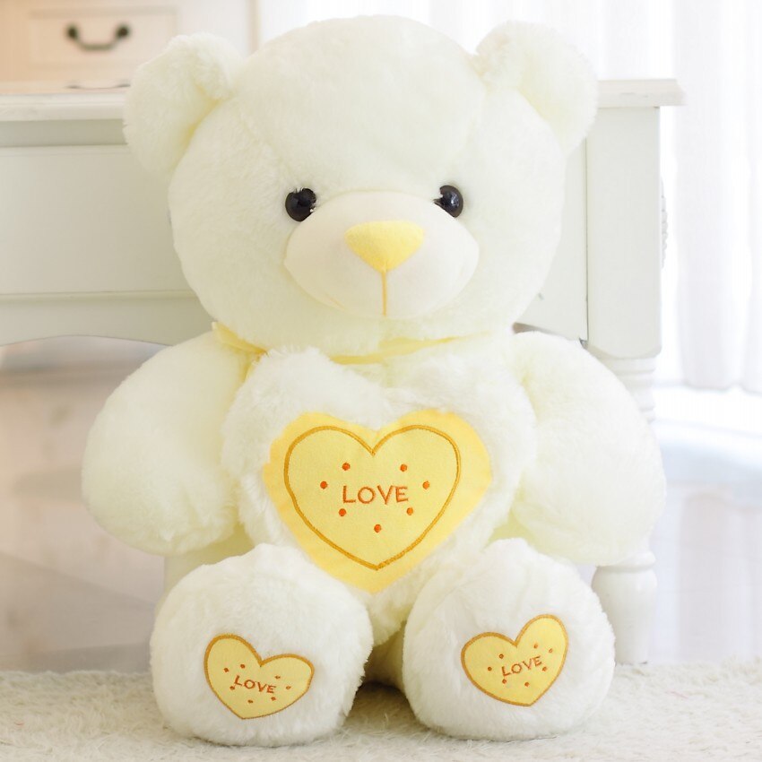 1pc 60cm Cute Stuffed Plush Toy Holding LOVE Heart Big Plush Teddy Bear Soft Gift for Birthday Girls&#39; Brinquedos - Executive-Skincare