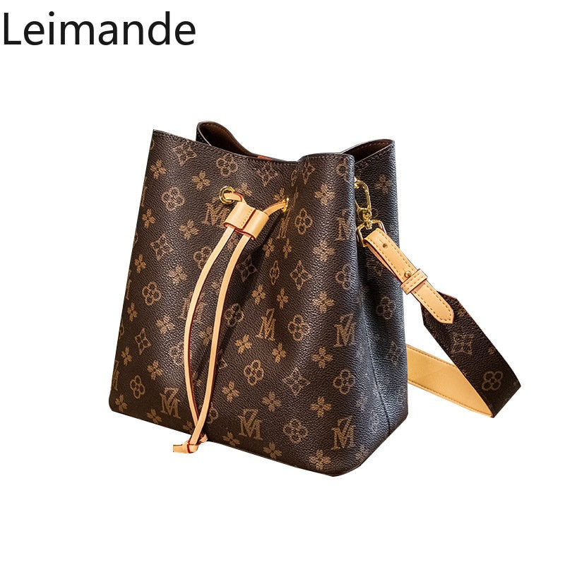 Leimande 2023 Autumn and Winter New Women&#39;s Bag Simple Bucket Bag One Shoulder Messenger Bag - Executive-Skincare