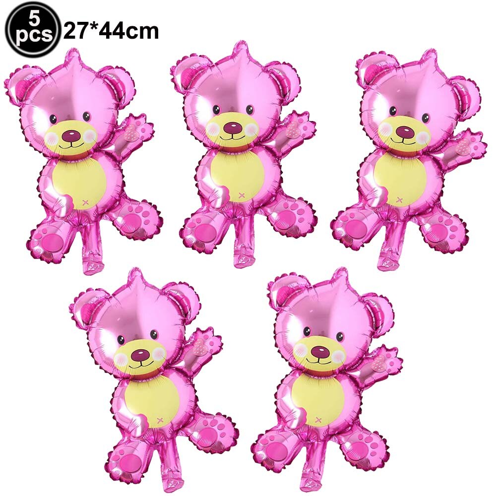 5pcs Love Bear Balloon include Big Bear Balloon and Mini Bear Balloon Birthday Valentines Party Wedding Decoration Bear Balloon - Executive-Skincare