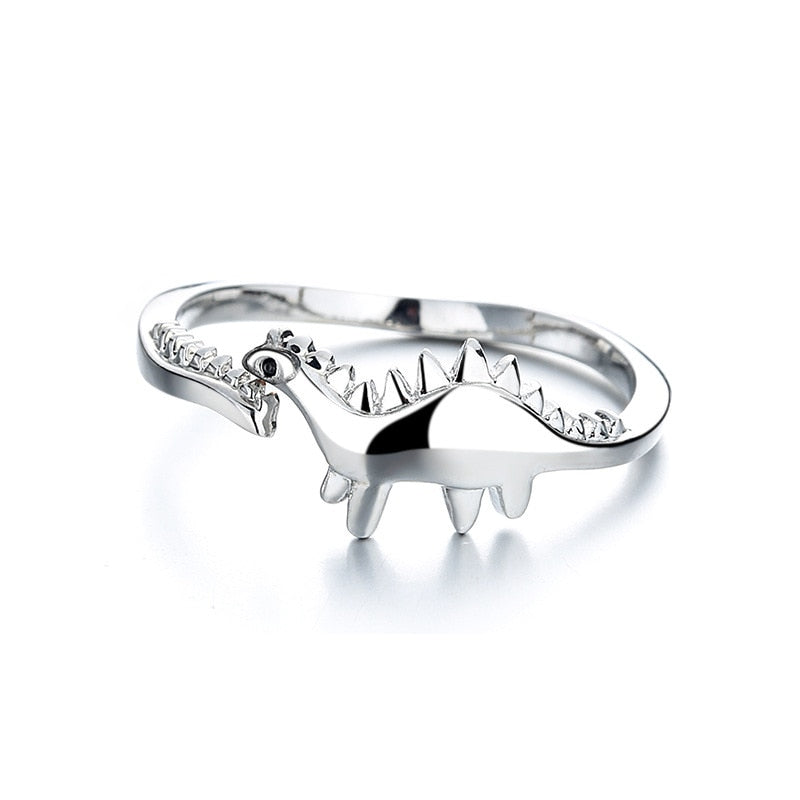 Dinosaur Ring for Women Brontosaurus Stegosaurus Rings Dinosaur Ring Adjustable Ring Gift - Executive-Skincare