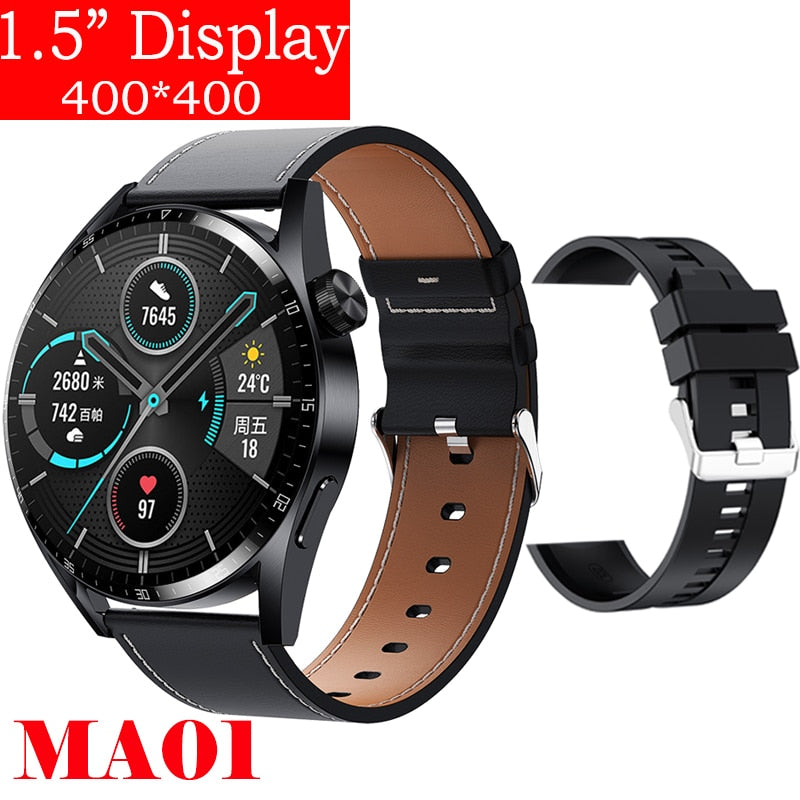 2022 Smart Watch Men Android GT3 1.5 inch Always Display Bluetooth Call IP68 Wateroproof Smartwatch for Men Huawei Xiaomi Iphone - Executive-Skincare