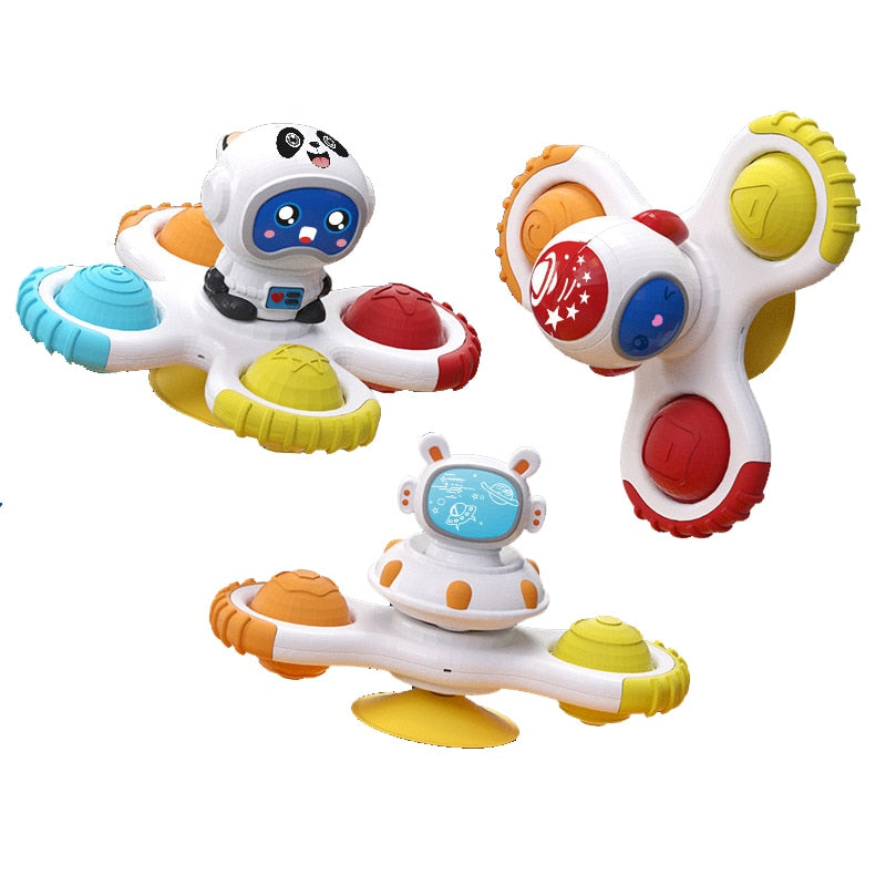 Suction Cups Spinning Top Toy For Baby Infant Insect Gyro Relief Stress Educational Toys Suction Rotating Rattle Sets Bath Toys - Executive-Skincare