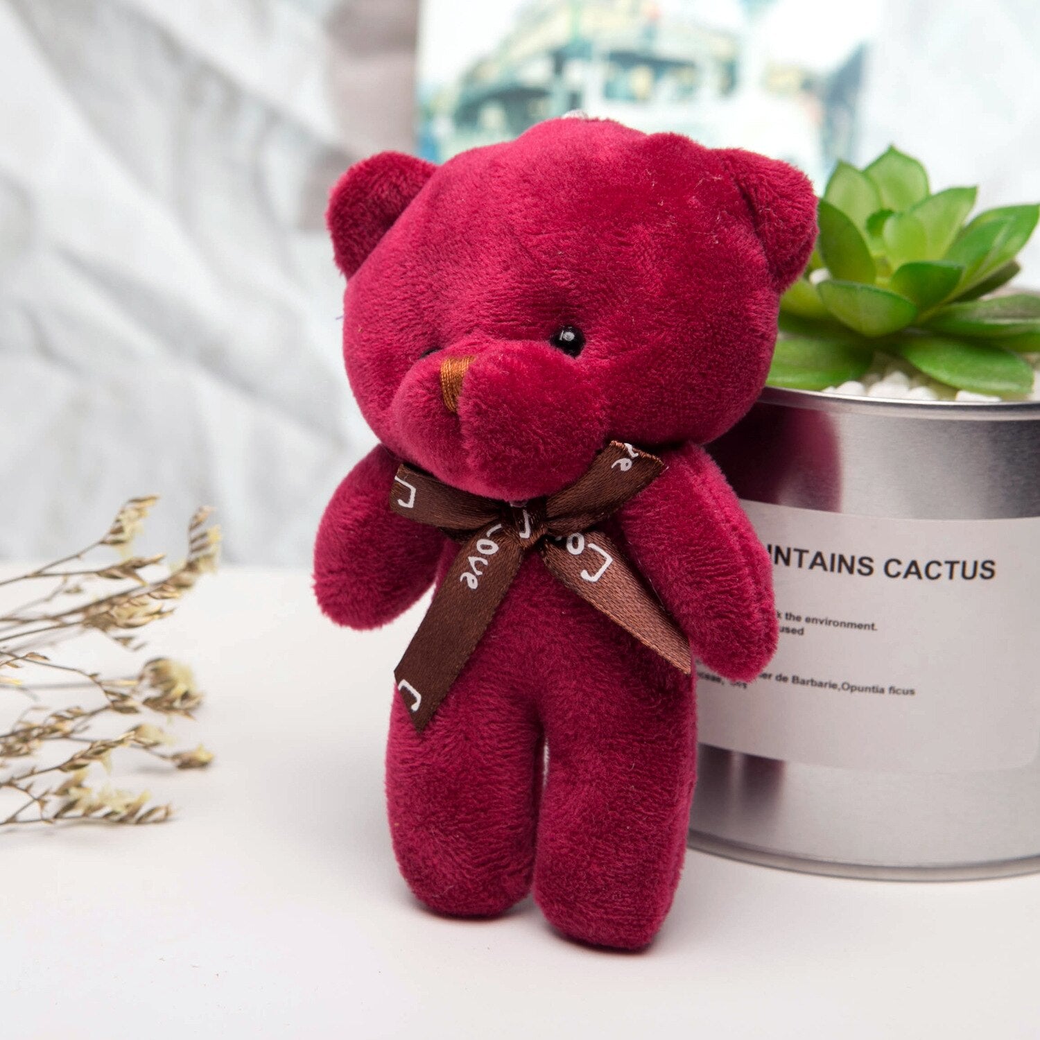 12CM Teddy Bear Plush Toy Siamese Bear Doll Bear Toy Small Gift Factory Wholesale Key Chain Pendant Gifts For Boyfriends - Executive-Skincare