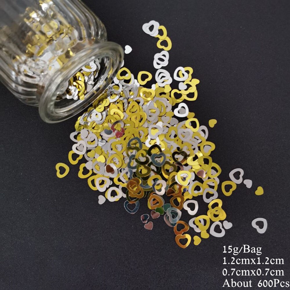 Acrylic Heart Confetti Scatter Crystal Beads Wedding Party Decor PVC Squins Engaement Anniversary Valentine Party Supplies - Executive-Skincare