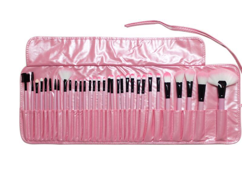 32 PCS pincel de maquiagem make up brushes maquiagem profissional of makeup brush set + Black Leather Bag - Executive-Skincare