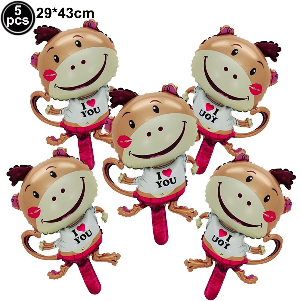 5pcs Love Bear Balloon include Big Bear Balloon and Mini Bear Balloon Birthday Valentines Party Wedding Decoration Bear Balloon - Executive-Skincare