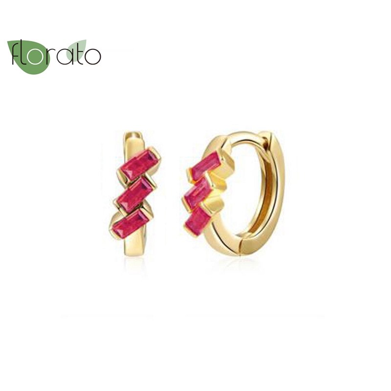 Vibrant Multicolour CZ Crystal Hoop Earrings in 925 Sterling Silver - Luxurious Gift for Her