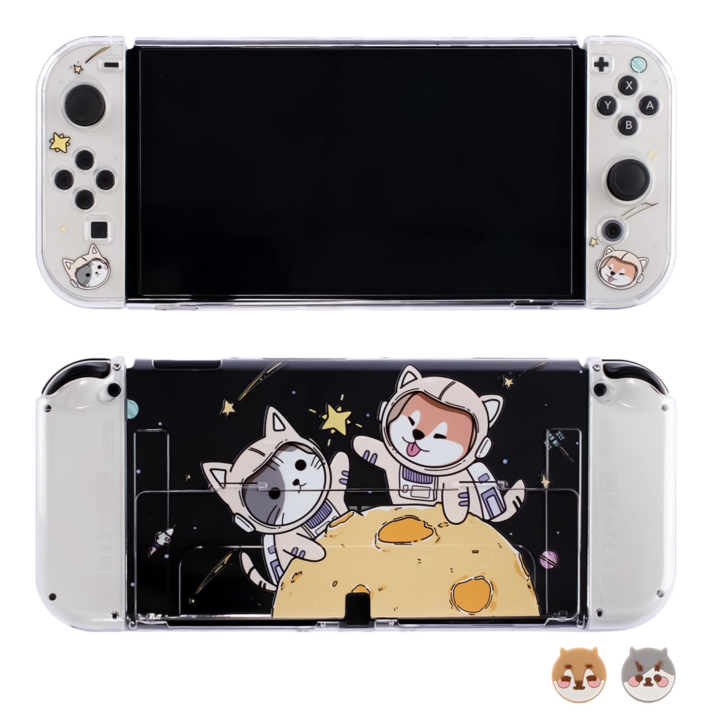 pawdiary switch oled case switch oled case matter finish oden kanto cooking nintendo switch oled tpu case cat dog - Executive-Skincare