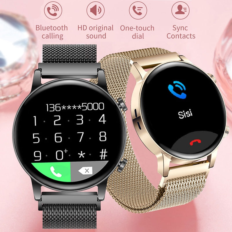 New Bluetooth Call Ladies Smart Watch Women AMOLED 360*360 HD Screen Always Display Watches Custom Dial  SmartWatch For Xiaomi - Executive-Skincare