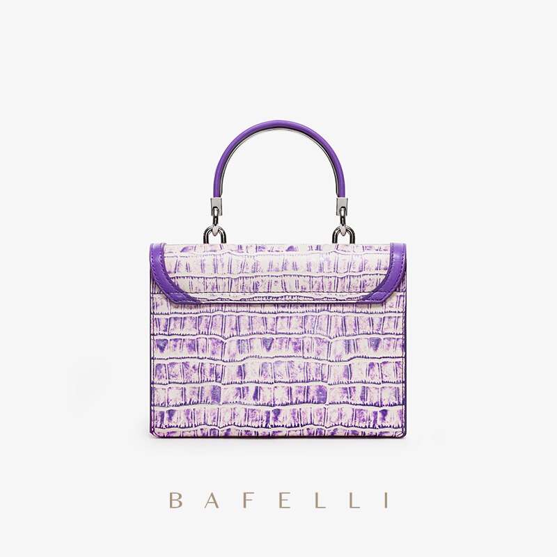 BAFELLI 2022 WOMNE&#39;S NEW HANDBAG LUXURY BRAND K GOLD SERIES FASHION PURPLE EVENING PURSE SHOULDER WINTER STYLE WOOL CASUAL - Executive-Skincare