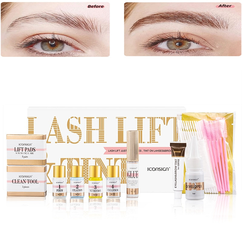 Dropshipping ICONSIGN Lash Lift Kit And Brow Dye Tint Kit Lifting Eyelashes Brow Lift Brow Dye Tint Lash Lifting Kit Eye Makeup - Executive-Skincare