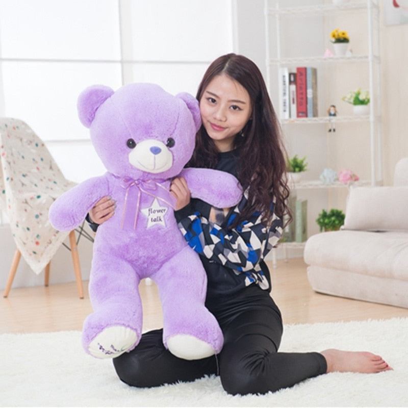 35/80cm Cute Purple Bear Plush Toys High Quality Stuffed Lovely Animals Teddy Bear Dolls for Classmate Kids Graduation Gifts - Executive-Skincare