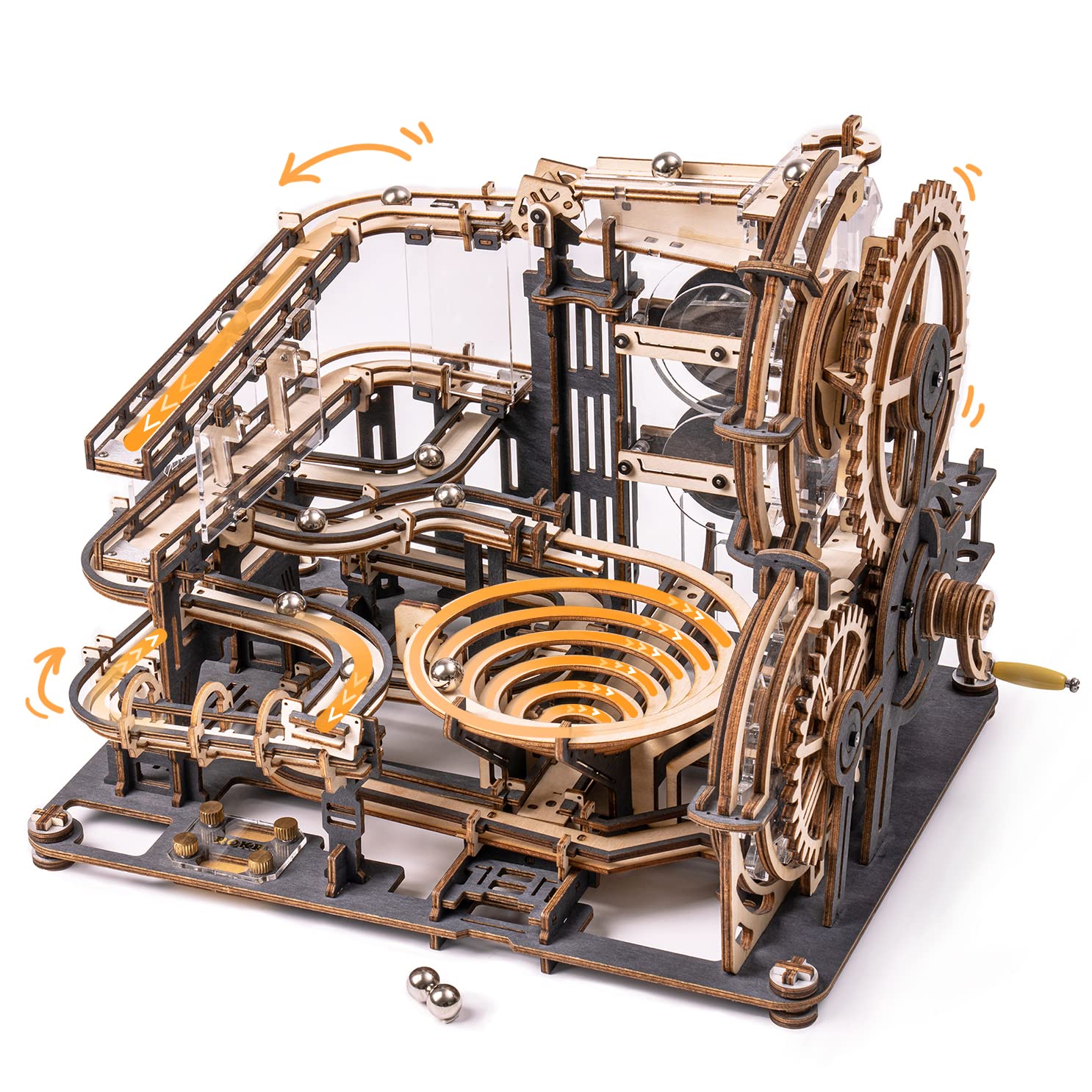 Robotime ROKR Marble Night City 3D Wooden Puzzle Games Assembly Waterwheel Model Toys for Children Kids Birthday Gift - Executive-Skincare