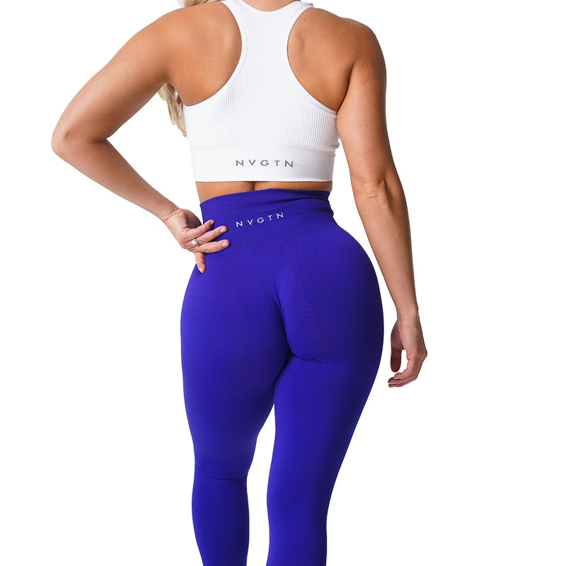 NVGTN Solid Seamless Leggings Women Soft Workout Tights Fitness Outfits Yoga Pants High Waisted Gym Wear  Lycra Spandex Leggings - Executive Quality Store