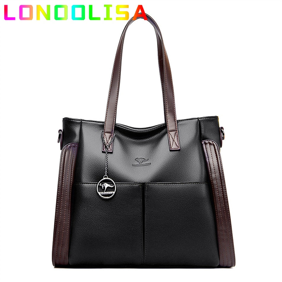 Large Capacity Leather Shoulder Bags for Women 2022 New Luxury Handbags Woman Bags Designer High Quality Shopping Crossbody Tote - Executive-Skincare