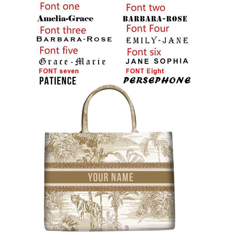 Spring Summer Personalized Fashion Printing Large Capacity Canvas Book Tote Bag With Name Women&#39;s Custom Commuter Shoulder Bag - Executive-Skincare