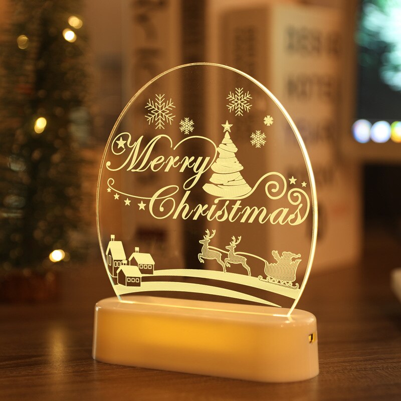 Led Lamp Night Light Christmas Decoration 2022 Wedding Decoration Party Decoration New Year 2023 Valentines Day Gift Baby Shower - Executive-Skincare