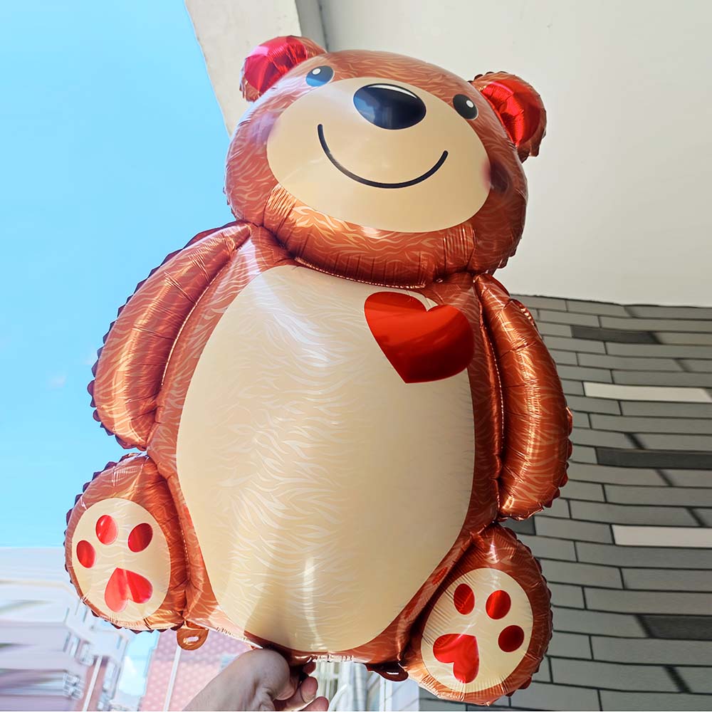 Valentine Day Balloons Huge Love-Bear Balloon 40inch Rose Gold Heart Shaped Balloons for Girl Birthday Party Wedding Decorations - Executive-Skincare