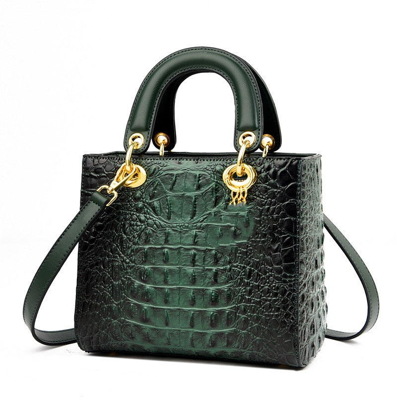 2022 High Quality Luxury Brand Designer Leather Shoulder Bag for Women Hand Bag Crocodile Totes Purses Ladies Messenger Handbag - Executive-Skincare