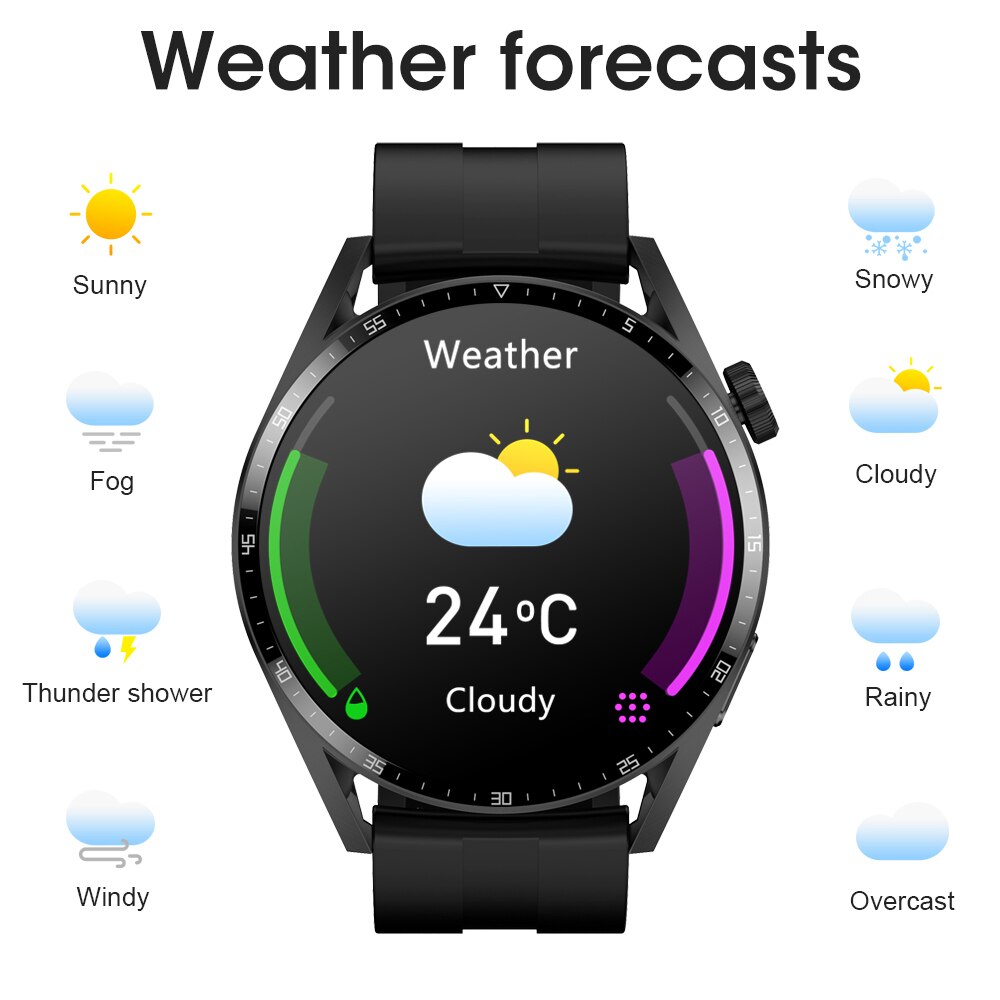 2022 Smart Watch Men Android GT3 1.5 inch Always Display Bluetooth Call IP68 Wateroproof Smartwatch for Men Huawei Xiaomi Iphone - Executive-Skincare