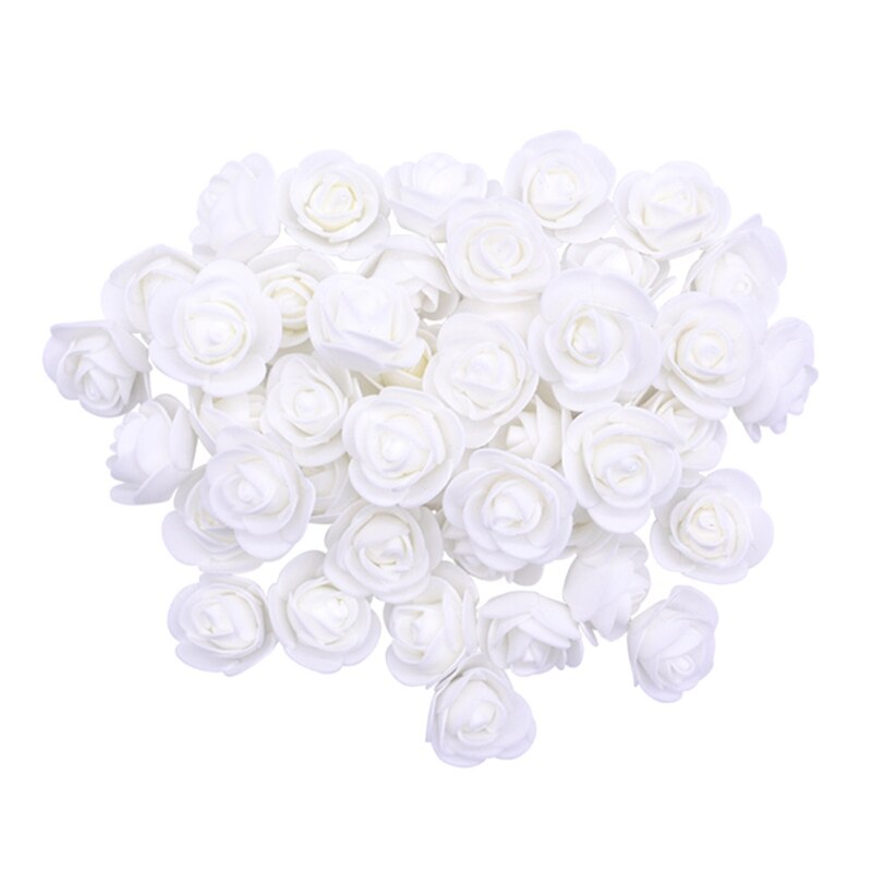 50PCS Artificial Foam Rose Bridal Bouquets Teddy Bear of Roses DIY Gifts Box Wedding Decorative For Wedding Table Valentines Day - Executive-Skincare