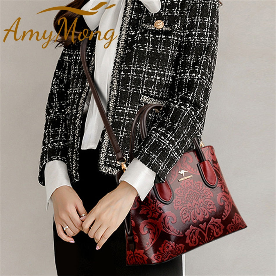 2021 Flower Pattern Luxury Designer Handbags Purses Ladies Shoulder Crossbody Messenger Bag Women Large Capacity Tote Sac A Main - Executive-Skincare