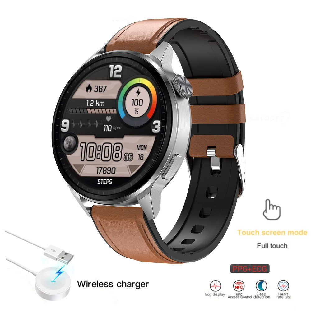 2022 New NFC Smart Watch Men Smart Bluetooth Call Sport GPS Track Smartwatch Women Heart Rate ECG PPG Smartwatch For Android ios - Executive-Skincare