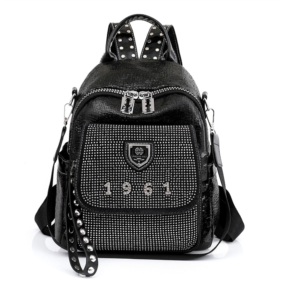 Fashion Sequins Women Backpack Luxury Designer Shoulder Bag for Teenager Girls Female School Book Bag Vintage Purse Bag Mochilas - Executive-Skincare