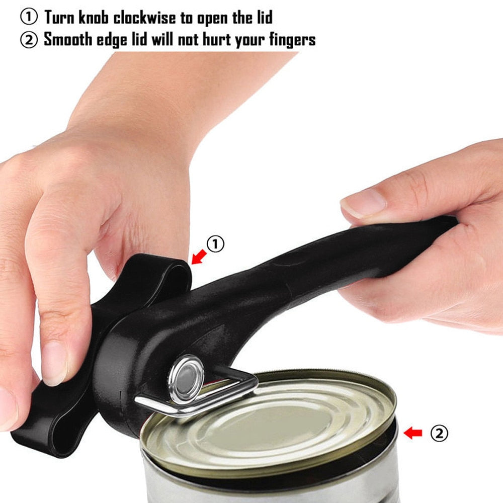 New 360° Can Opener Professional Decapper Can Opener Safety Side Can Opener bottle opener  kitchen accessories - Executive Quality Store