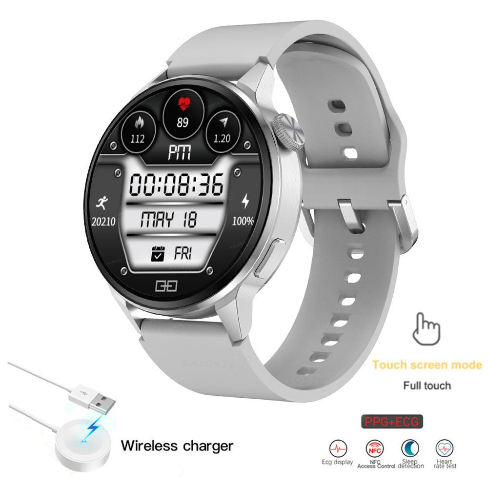 2022 New NFC Smart Watch Men Smart Bluetooth Call Sport GPS Track Smartwatch Women Heart Rate ECG PPG Smartwatch For Android ios - Executive-Skincare