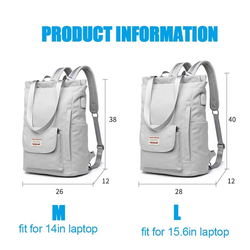 IKE MARTI  Women Shoulder Bag for Laptop Waterproof Oxford Handbag Notebook Backpack 15.6 Inch Girl Schoolbag Daypack Backpacks - Executive-Skincare