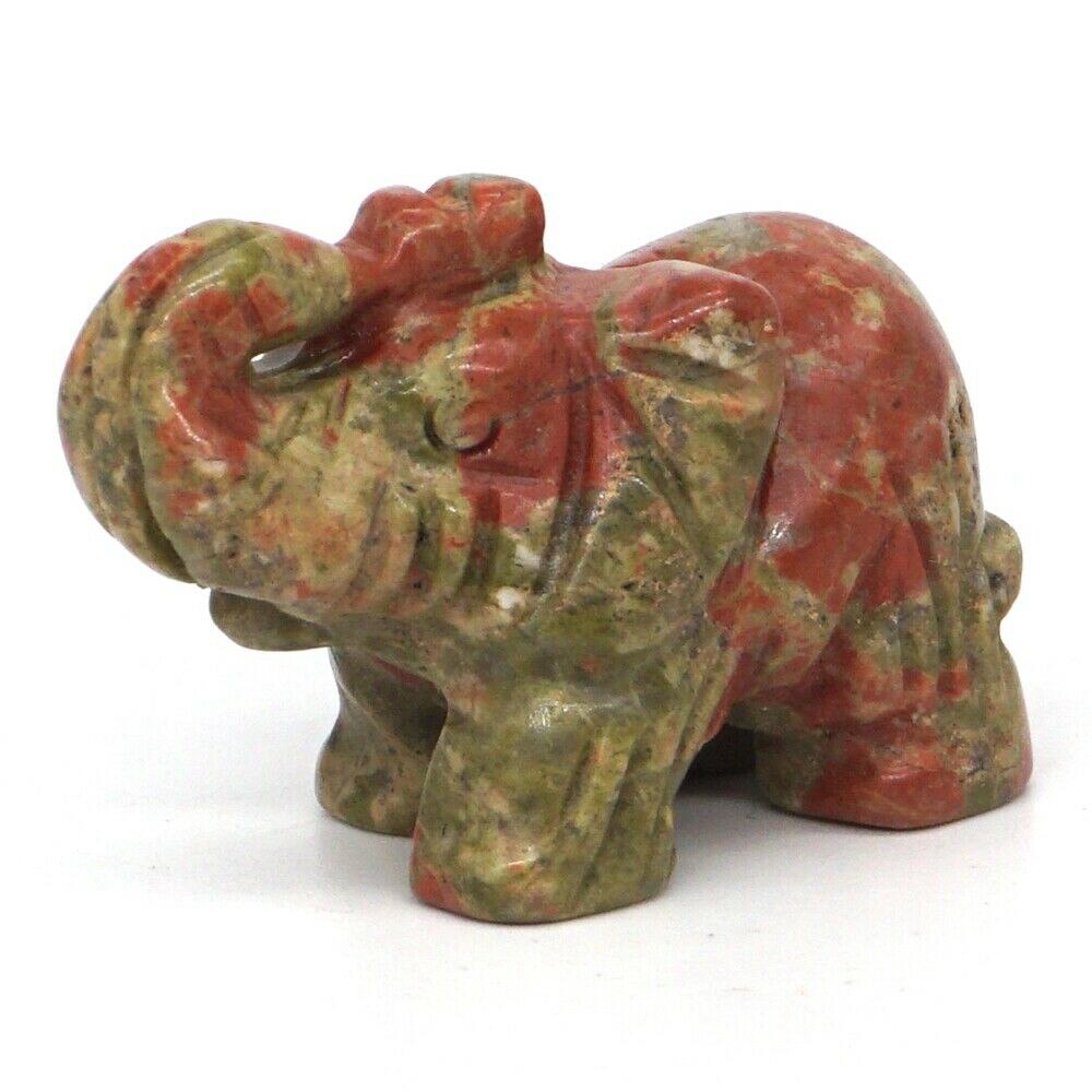 Elephant Statue Natural Gemstone Carved Healing Crystal Amethyst Quartz Animals Figurine Reiki Stones Lucky Decoration Wholesale - Executive-Skincare