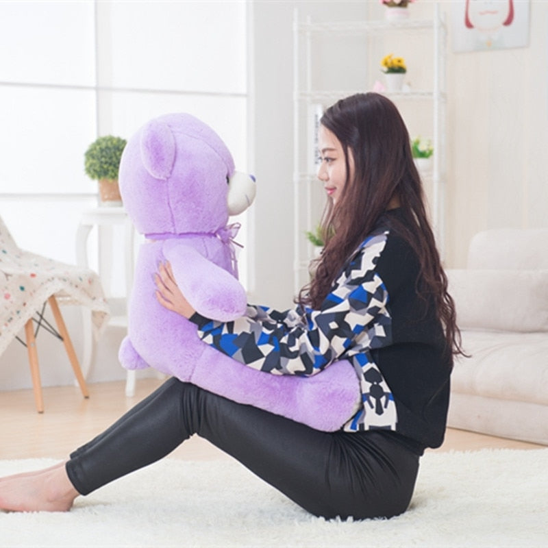 35/80cm Cute Purple Bear Plush Toys High Quality Stuffed Lovely Animals Teddy Bear Dolls for Classmate Kids Graduation Gifts - Executive-Skincare