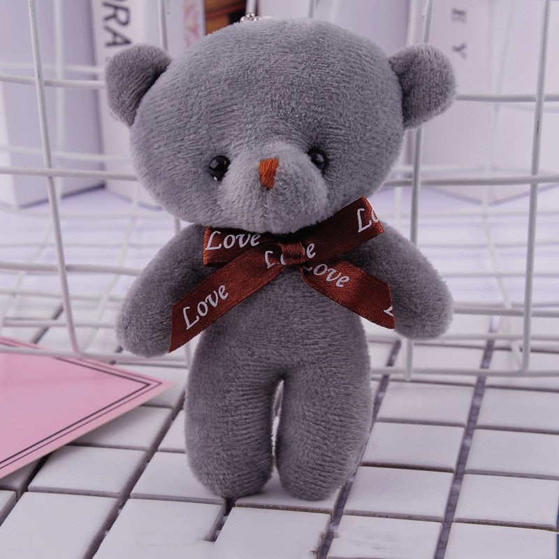 12CM Teddy Bear Plush Toy Siamese Bear Doll Bear Toy Small Gift Factory Wholesale Key Chain Pendant Gifts For Boyfriends - Executive-Skincare