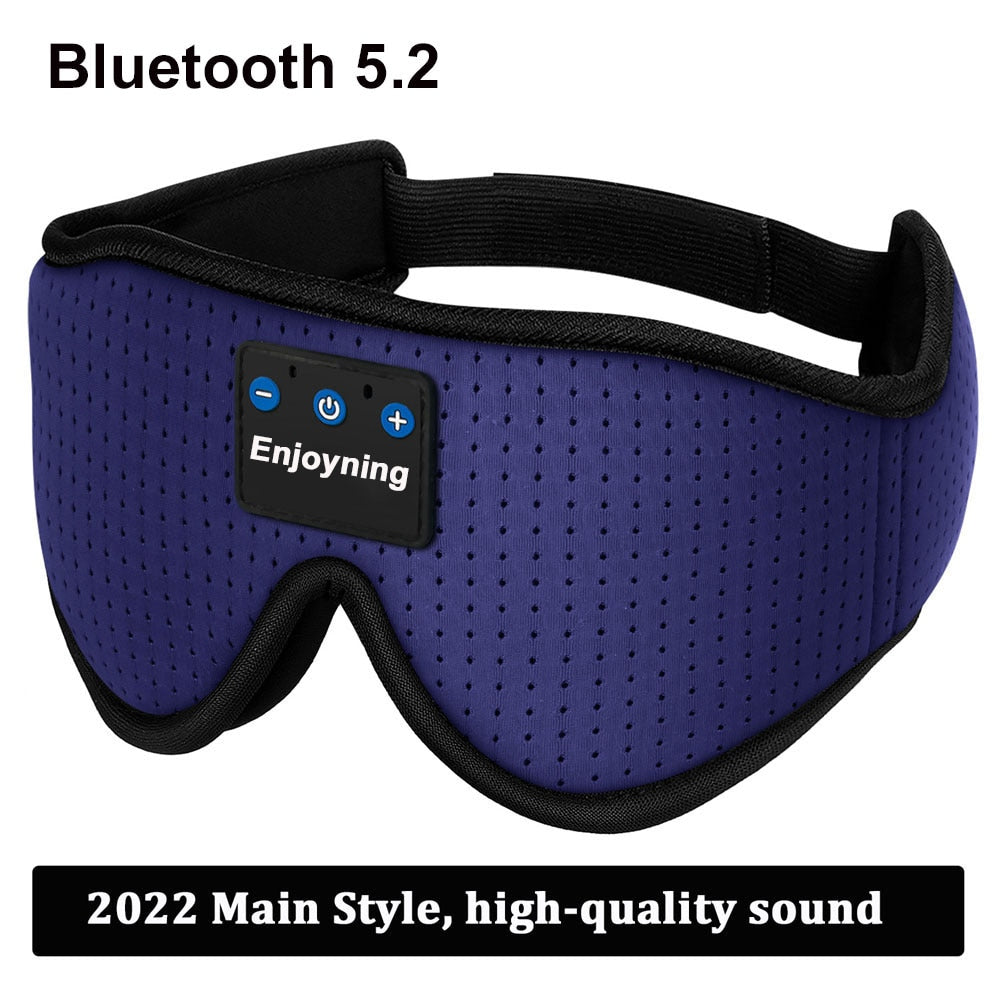 New 3D wireless music headphone sleep breathable smart eye mask Bluetooth headset call with mic for ios Android mac Dropshipping - Executive-Skincare