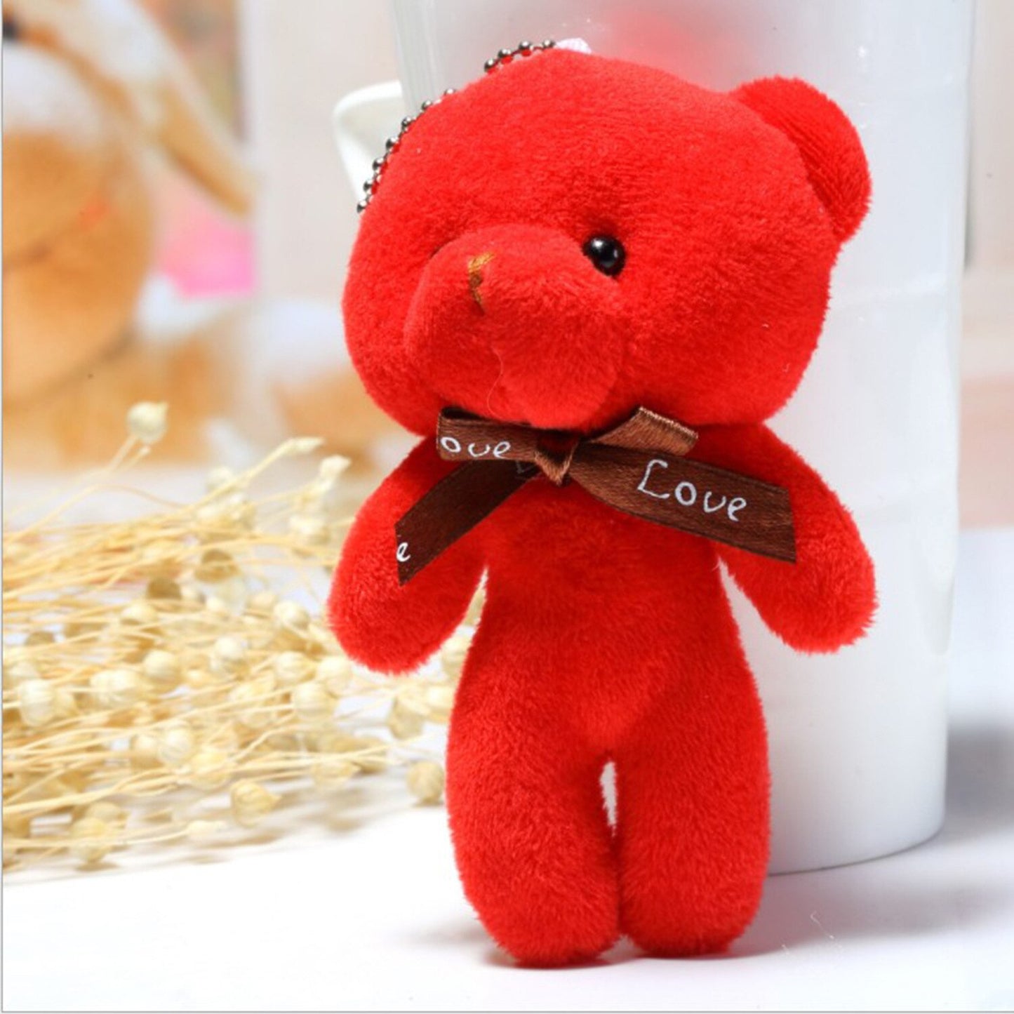 12CM Teddy Bear Plush Toy Siamese Bear Doll Bear Toy Small Gift Factory Wholesale Key Chain Pendant Gifts For Boyfriends - Executive-Skincare