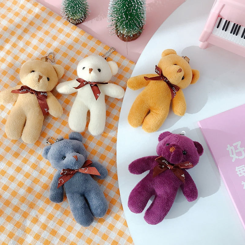 12CM Teddy Bear Plush Toy Siamese Bear Doll Bear Toy Small Gift Factory Wholesale Key Chain Pendant Gifts For Boyfriends - Executive-Skincare