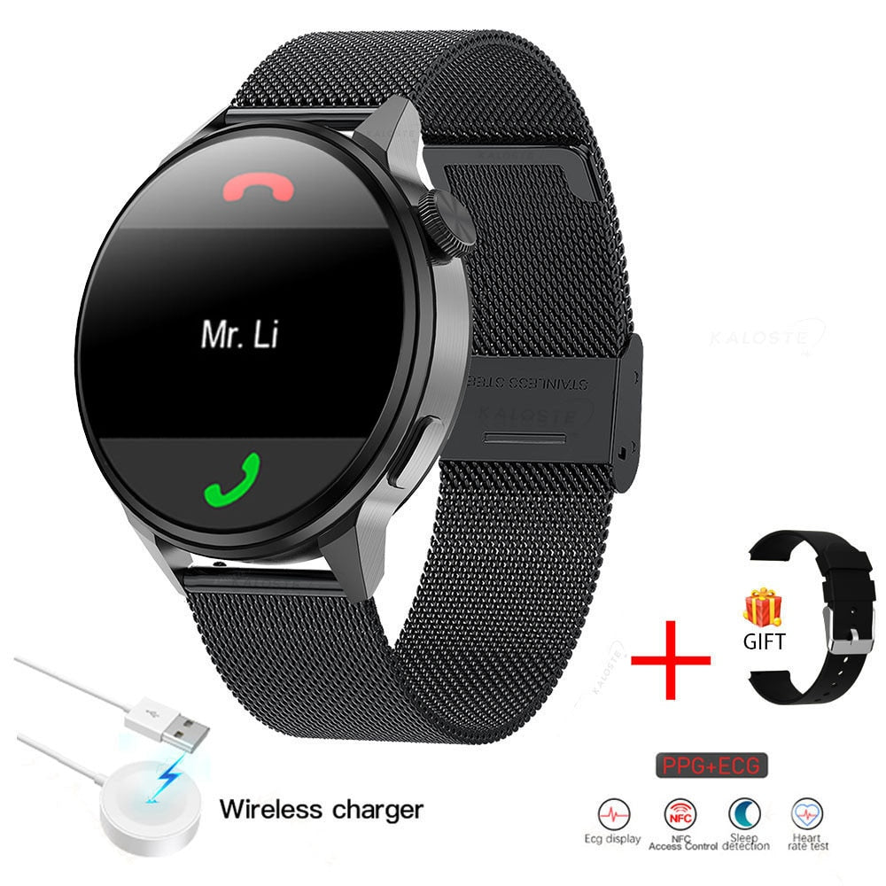 2022 New NFC Smart Watch Men Smart Bluetooth Call Sport GPS Track Smartwatch Women Heart Rate ECG PPG Smartwatch For Android ios - Executive-Skincare