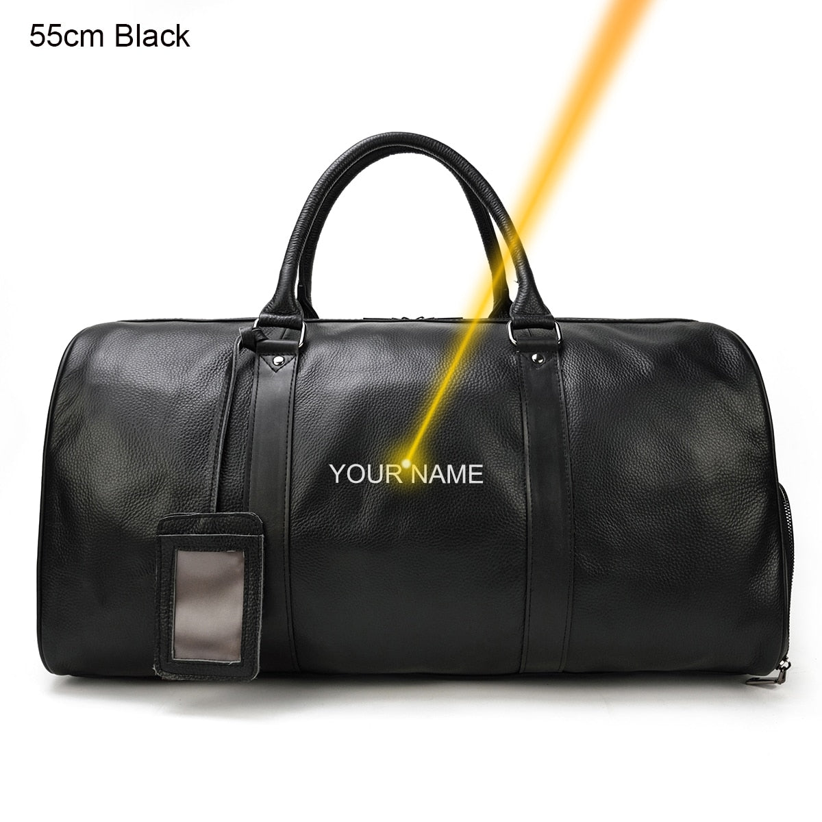 Luxury Genuine Leather Men Women Travel Bag Cow Leather Carry On Luggage Bag Travel Shoulder Bag Male Female Weekend Duffle Bag - Executive-Skincare